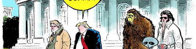 Jack Ohman vtipy č.5105 - Trump viní Obamu z odposlouchávání
