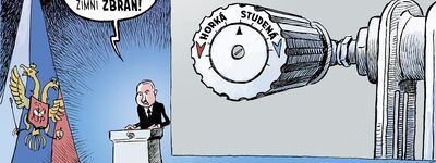 Chappatte vtipy č.49307 - Rusko napadlo Ukrajinu