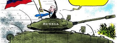 Jack Ohman vtipy č.54553 - Ruská invaze na Ukrajinu