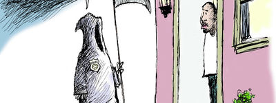 Mike Luckovich vtipy č.3675 - Střelba v USA