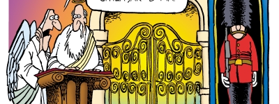 Mike Peters vtipy č.54891 - Smrt Královny Alžběty II.