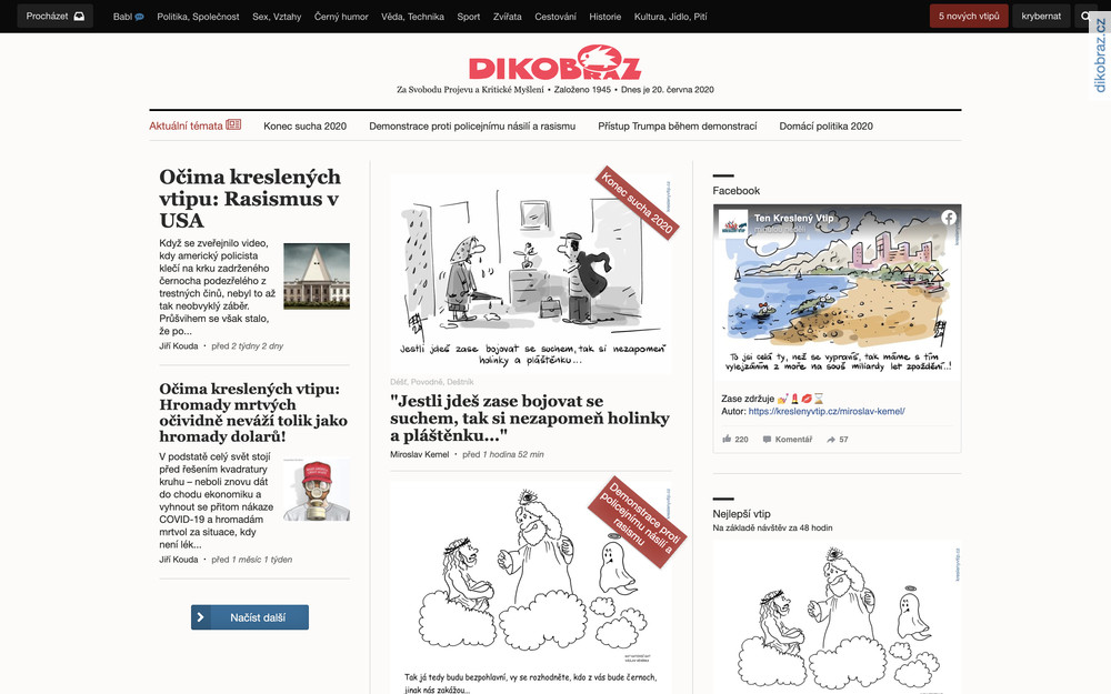 Legendární časopis Dikobraz je zpět. Akvizicí webu kreslenyvtip.cz se satirický magazín zaměří na lidská práva a demokracii