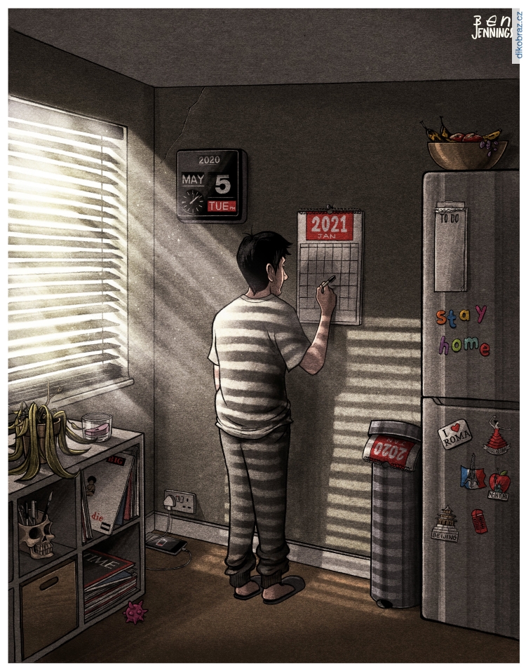 Ben Jennings vtipy č.8639 - Karanténa v boji s Koronavirem