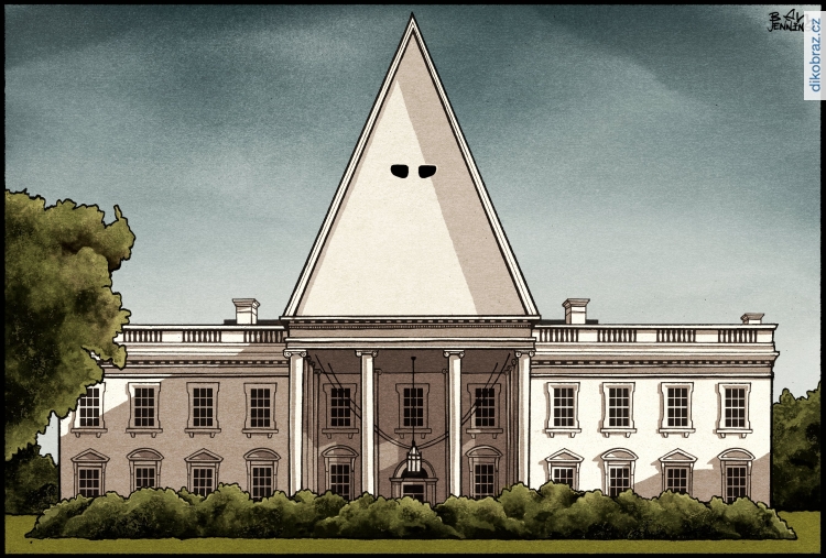 Ben Jennings vtipy č.8948 - Přístup Trumpa během demonstrací