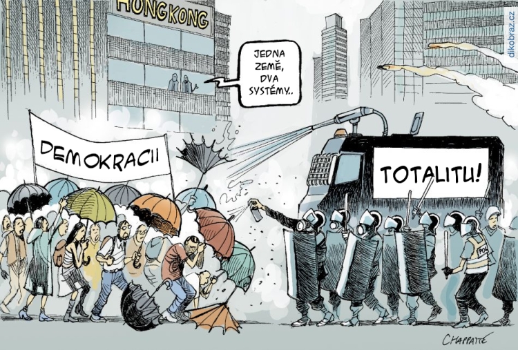 Chappatte vtipy č.9561 - Bezpečnostní zákon pro Hongkong