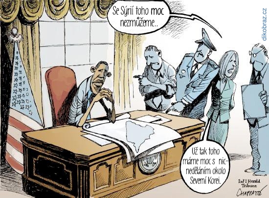 Chappatte č. - Obamova zahraniční politika