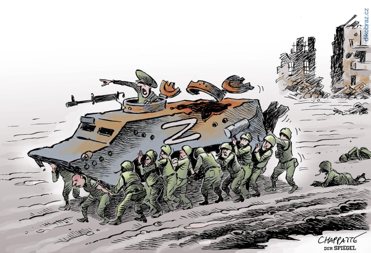 Chappatte vtipy č.55236 - Ruská invaze na Ukrajinu