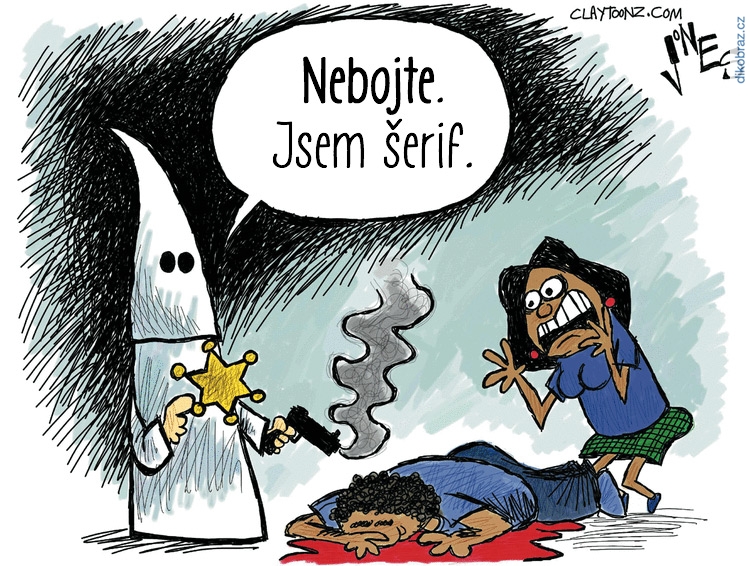 Clay Jones vtipy č.3685 - Střelba v USA