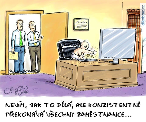 Dan Collins - Nevím, jak to dělá, ale konzistentně překonává všechny zaměstnance... Dan Collins vtipy č.1418 -