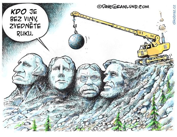 Dave Granlund vtipy č.9179 - Strhávání soch asociovaných s rasismem