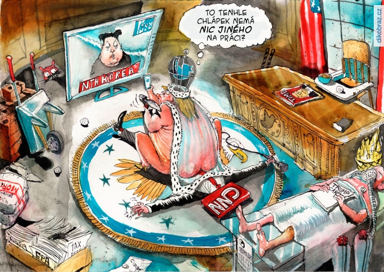 David Rowe vtipy č. - Vypuštění mezikontinentální rakety Severní Koreou