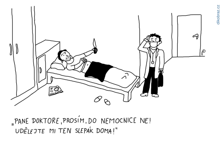 Eva P. Nadrobeno vtipy č.8157 - Zdravotnictví v době koronaviru
