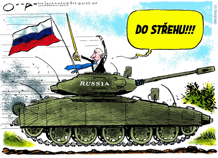 Jack Ohman vtipy č.54553 - Ruská invaze na Ukrajinu