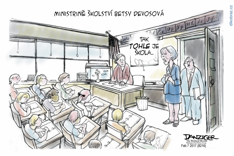 Jeff Danziger č. - Miliardářka americkou ministriní školství