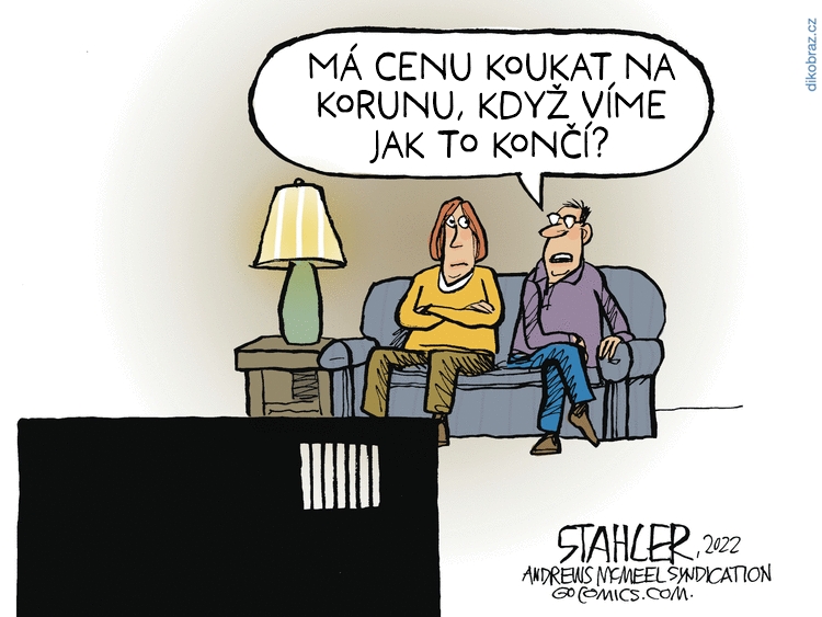 Jeff Stahler vtipy č.54539 - Smrt Královny Alžběty II.