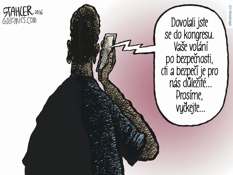 Jeff Stahler vtipy č.3693 - Střelba v USA