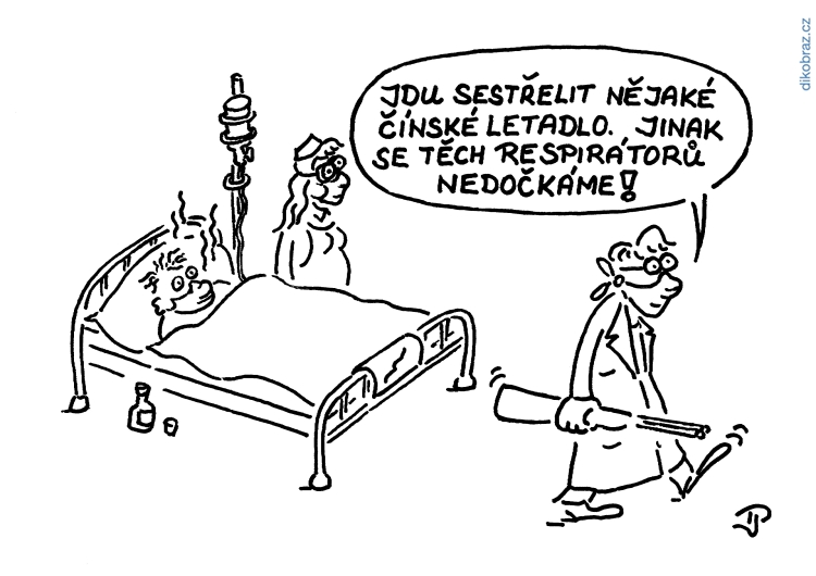 Jiří Pirkl vtipy č.8162 - Zdravotnictí v době koronaviru