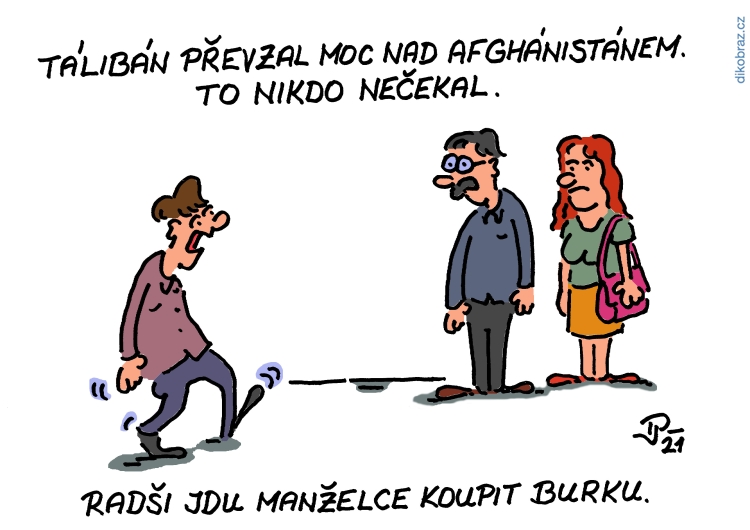 Jiří Pirkl vtipy č.38121 - Tálibán ovládl Afghánistán