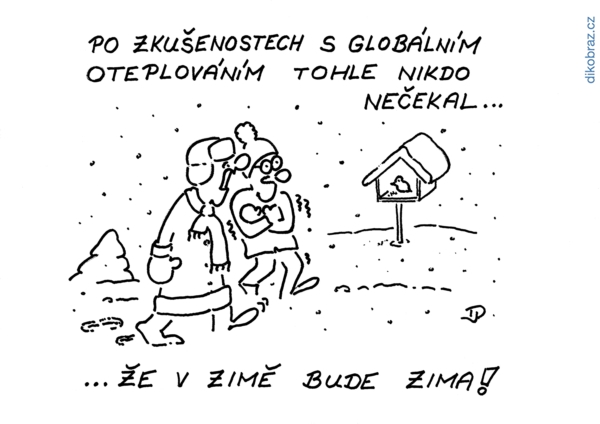 Jiří Pirkl vtipy č. - Česko sevřel mráz.