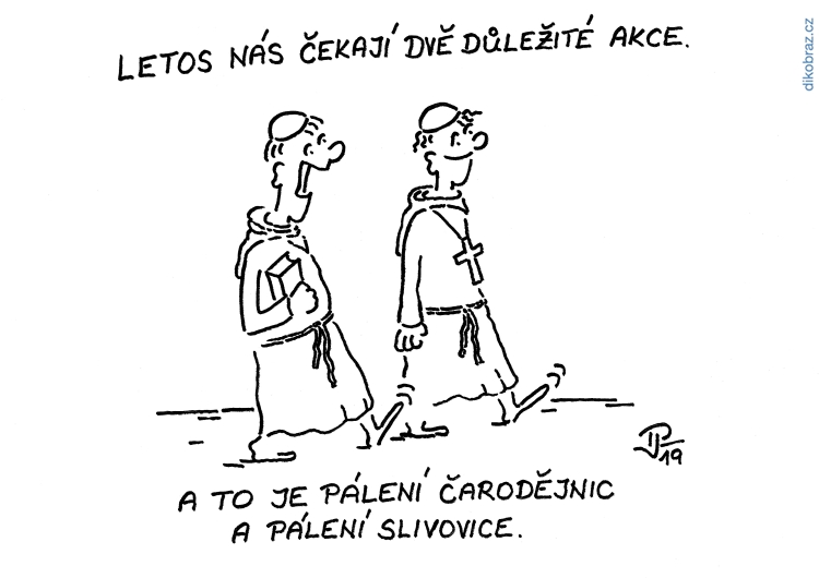 Jiří Pirkl vtipy č.6925 - Pálení čarodějnic