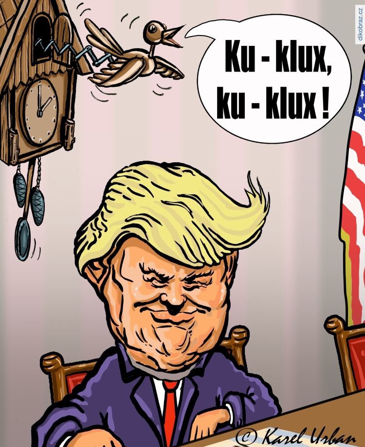 Karel Urban vtipy č.9122 - Přístup Trumpa během demonstrací