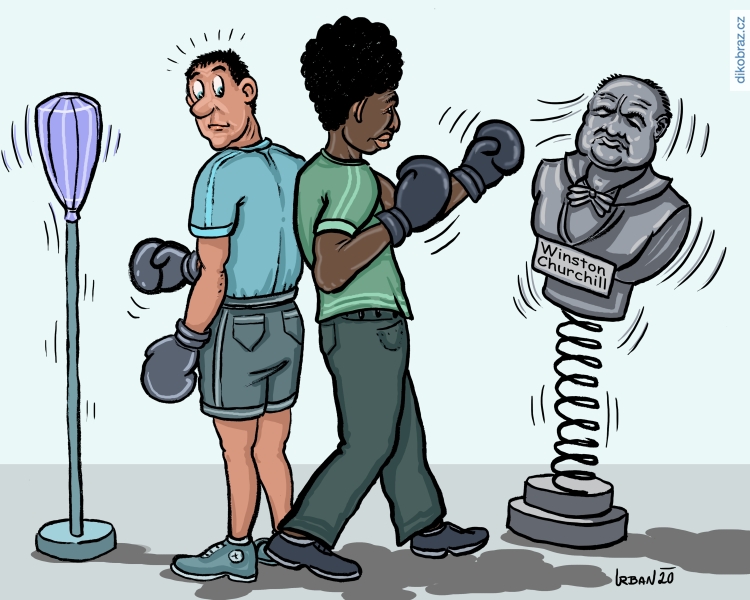 Karel Urban vtipy č.9479 - Strhávání soch asociovaných s rasismem