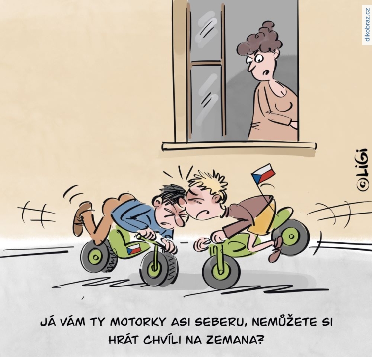 Libor Giebl vtipy č.63042 - Motorkář Petr Pavel