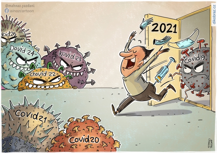 Mahnaz Yazdani vtipy č.26880 - Očkování proti koronaviru