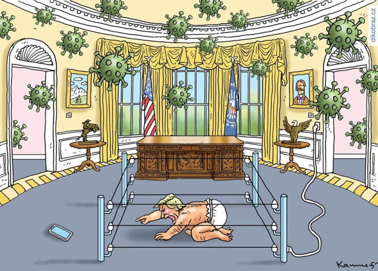 Marian Kamensky vtipy č. - Přístup Trumpa během koronaviru