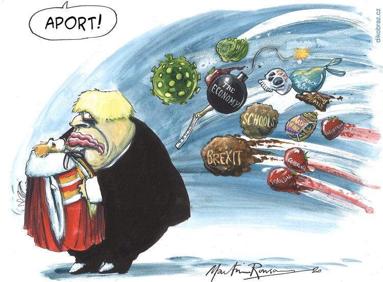 Martin Rowson vtipy č.9857 - Zahraniční politika 2020