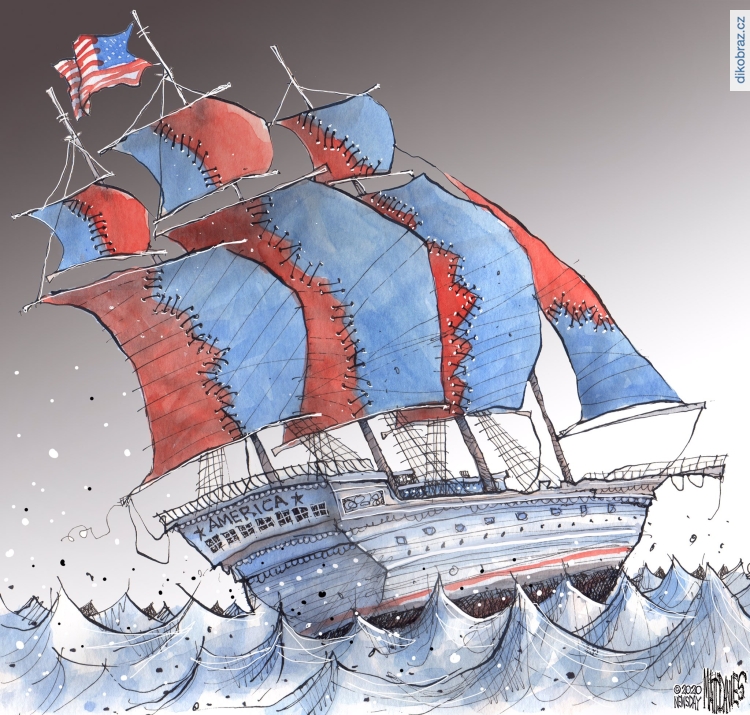 Matt Davies vtipy č.20119 - Americké volby 2020