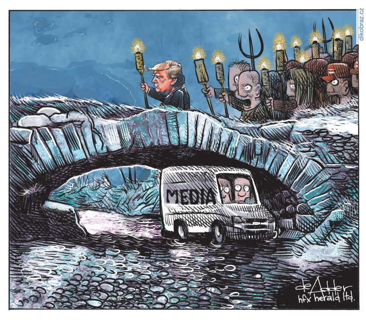 Michael De Adder vtipy č.10348 - Přístup Trumpa během koronaviru