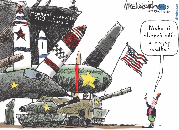 Mike Luckovich vtipy č. - Přístup Trumpa během koronaviru