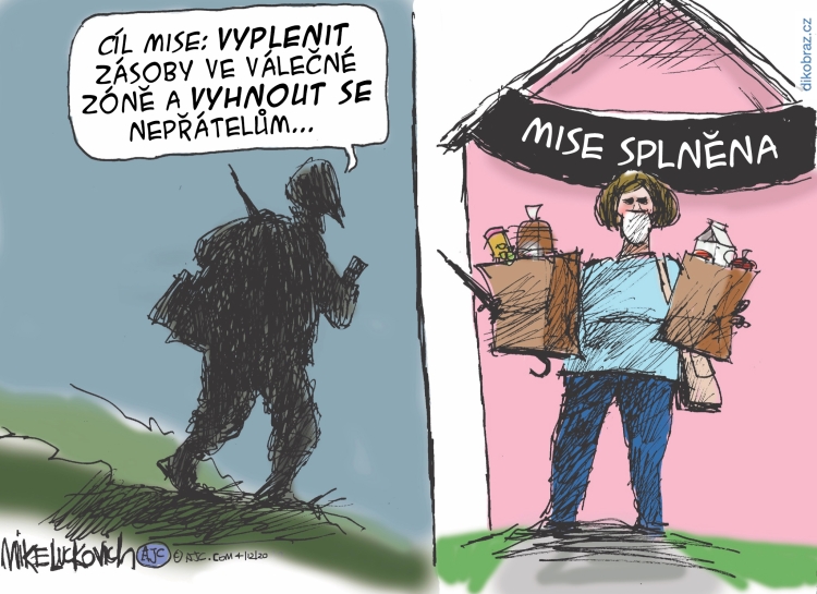 Mike Luckovich vtipy č.8343 - Koronavirus