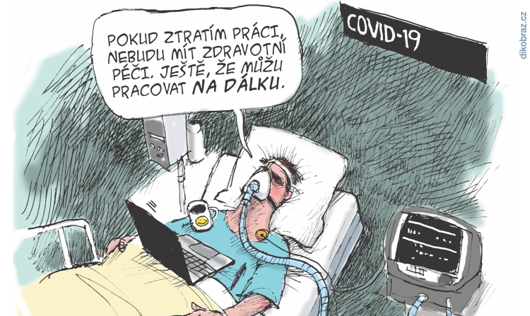 Mike Luckovich vtipy č.8424 - Zdravotnictí v době koronaviru