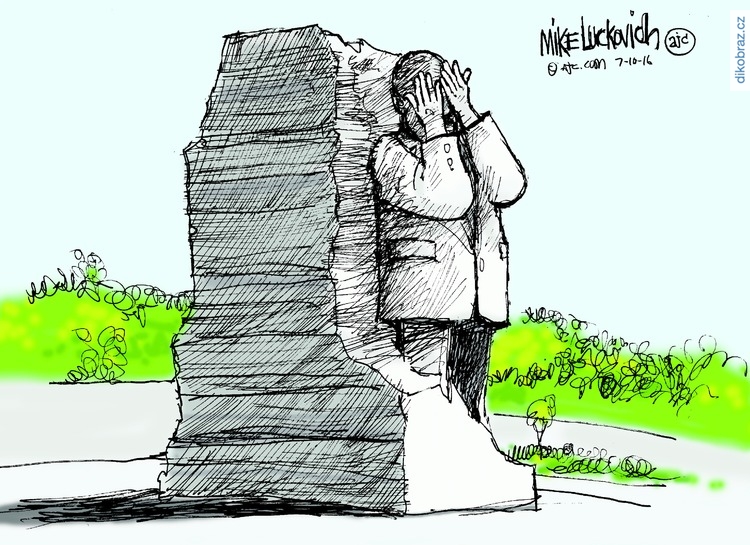 Mike Luckovich vtipy č.3692 - Střelba v USA