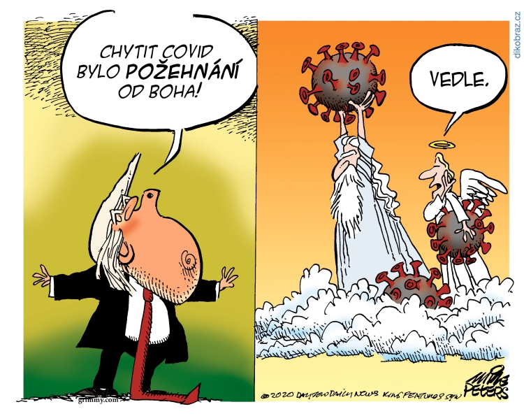 Mike Peters vtipy č.16360 - Trump má Koronavirus