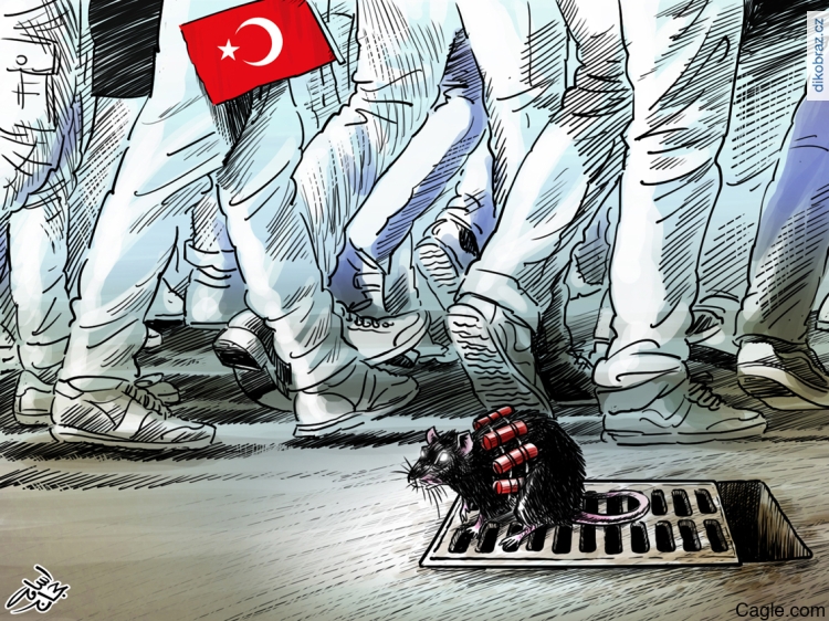 Osama Hajjaj vtipy č.3565 - Bombové útoky v Turecku