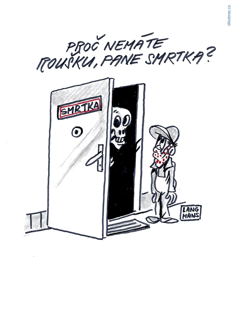 Pavel Langhans vtipy č.8404 - Povinné nošení roušek