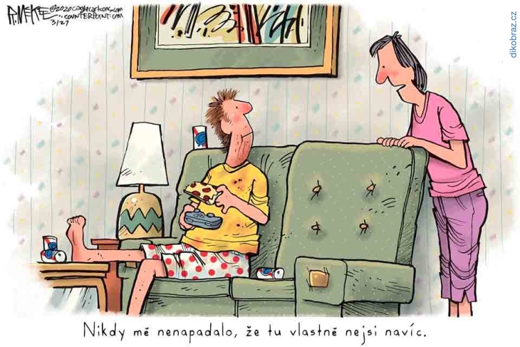 Rick McKee vtipy č.8154 - Karanténa v boji s Koronavirem