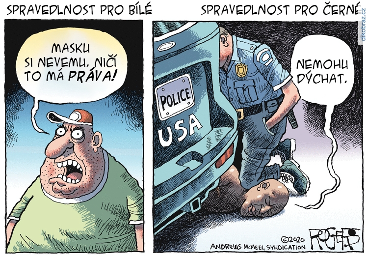 Rob Rogers vtipy č.8956 - Vražda George Floyda