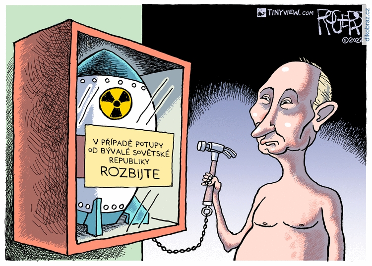 Rob Rogers vtipy č.55825 - Ruská invaze na Ukrajinu