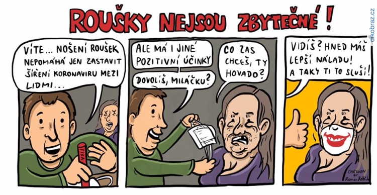 Roman Kelbich vtipy č.8038 - Povinné nošení roušek