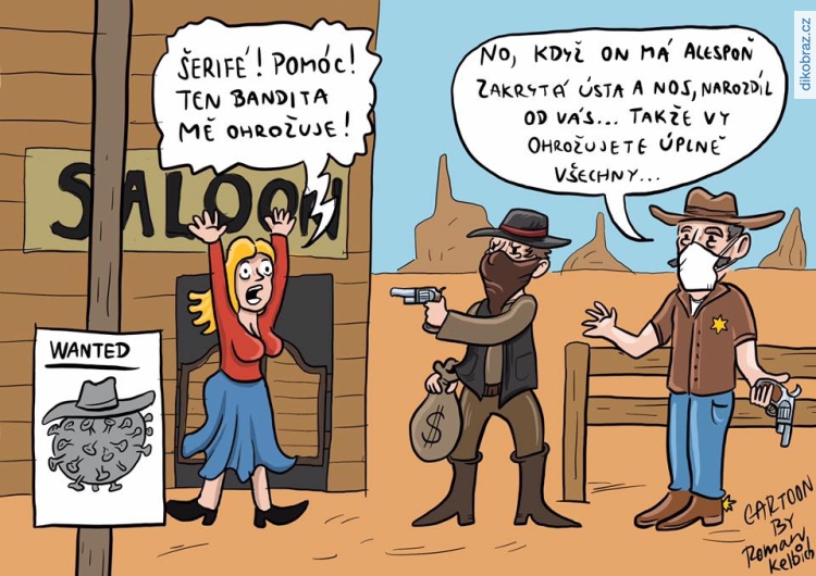 Roman Kelbich vtipy č.8103 - Povinné nošení roušek