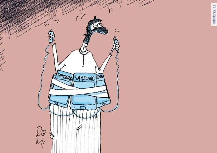 Roman Sika vtipy č.4104 - Vybuchující Samsungy