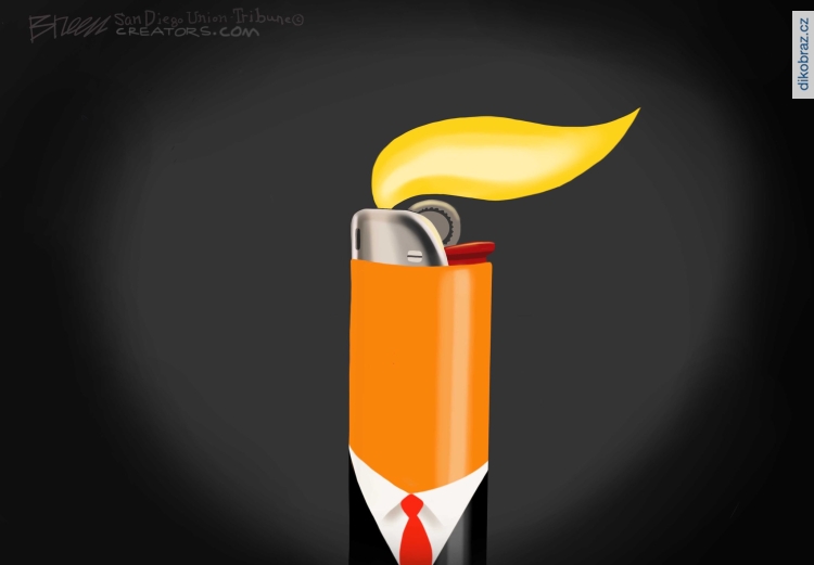 Steve Breen vtipy č.8982 - Přístup Trumpa během demonstrací