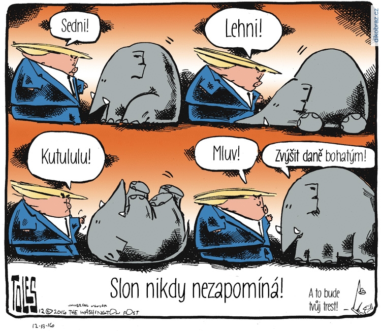 Tom Toles č.4352 - Trump Prezidentem USA