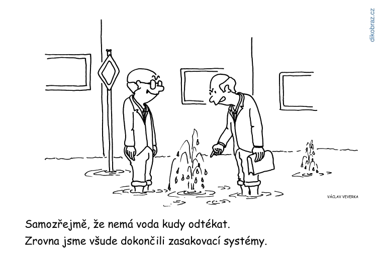 Václav Veverka vtipy č.9105 - Konec sucha 2020