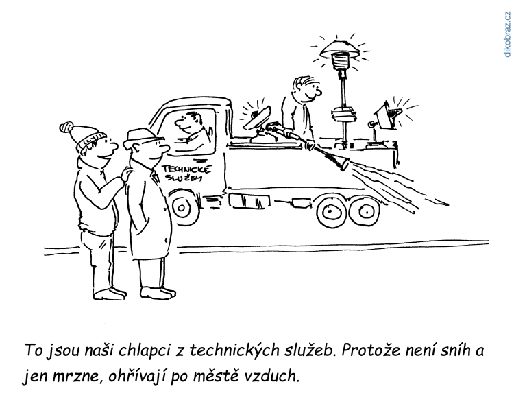 Václav Veverka vtipy č. - Česko sevřel mráz.