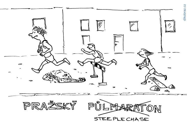 Václav Veverka vtipy č.6148 - Pražský půlmaraton